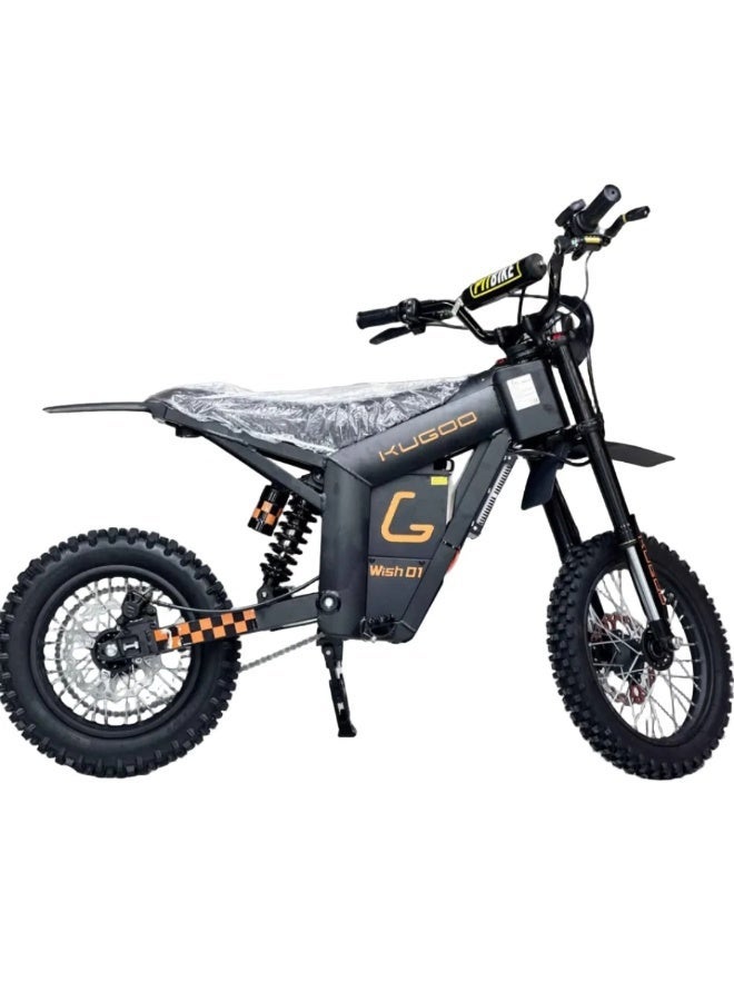 Kugoo Wish 01 Electric Dirt Bike - 1500W Brushless Motor - 48V 21Ah Battery - 50km/h Max Speed - 45-50km Range - Black Color - Image 3